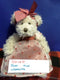 Russ Claudette White Teddy Bear Heart Polk-a-Dot Dress Plush