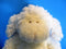 Baby Ganz Bellifuls White Beige Lamb Rattle Beanbag Plush