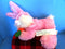 Chrisha Playful Plush Pink and White Bunny Rabbit with Carrot 2009 Plush