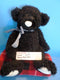 Gund Newsy the Black Teddy Bear with White Nose Plush