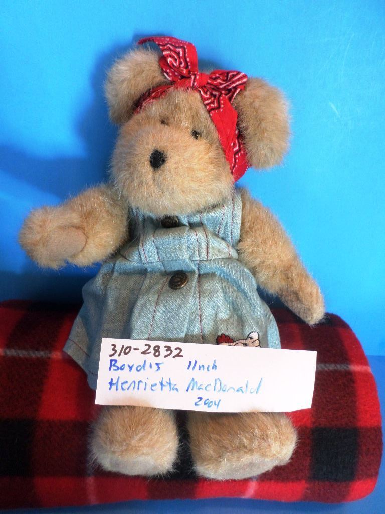 Boyd's Bears Henrietta MacDonald Brown Teddy Bear 2004 Beanbag Plush