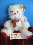 Ty Punkies Lil Santa Claws White and Green Bear 2005 Beanbag Plush