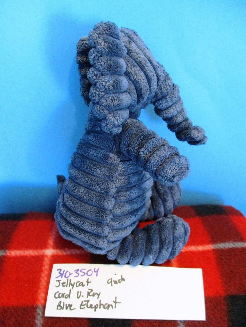Jellycat London Cordy Roy Corduroy Blue Elephant Beanbag Plush