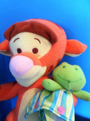 Fisher Price Disney Baby Tigger and His Frog Blanket Rattle 2005 Plush