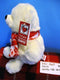 Ganz Winter Cub White Bear in Red White Scarf Beanbag Plush
