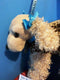 Poochie and Co. Cocker Spaniel Leopard Print Blue Bows Plush Bag Purse