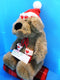 Dayton-Hudson Kris Mutt Brown Dog 1987 Plush With Red Hat and Mittens