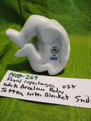 Royal Copenhagen White Porcelain Infant Baby Sitting with Blanket Figurine