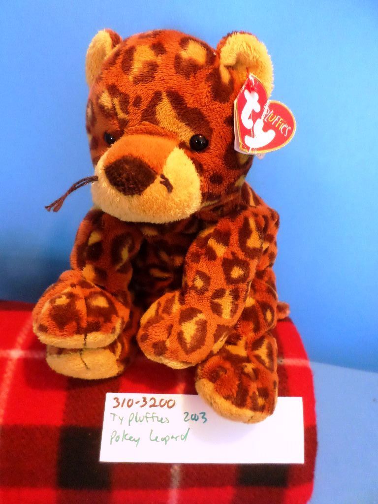 Ty Pluffies Pokey the Leopard 2003 Beanbag Plush