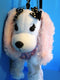 Poochie and Co. White Retriever Pink Sequins Plush Bag Purse