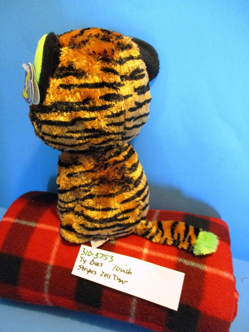 Ty Beanie Boos Stripes the Tiger With Green Eyes 2011 Beanbag Plush