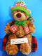 Hugfun Luke the Brown Bear Red Green Hat Plush