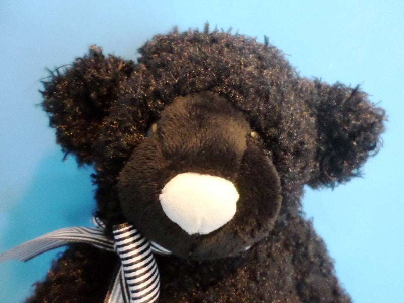 Gund Newsy the Black Teddy Bear with White Nose Plush