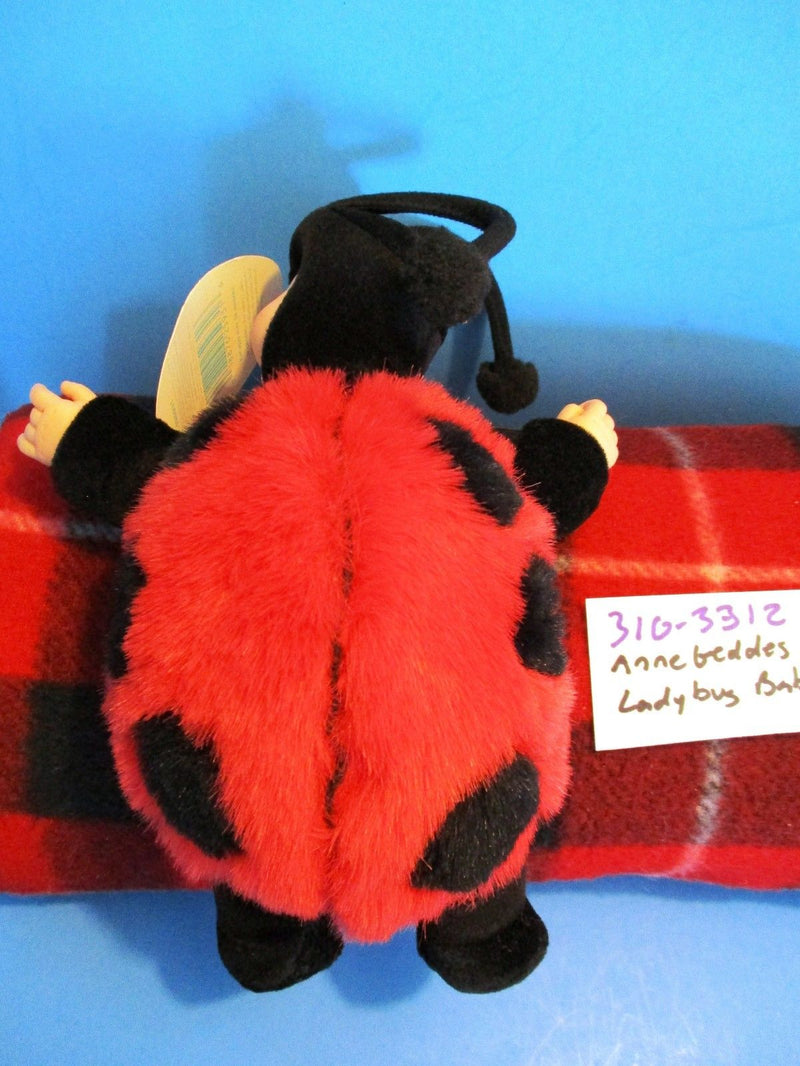 Anne Geddes Ladybug Baby 1997 Beanbag Plush