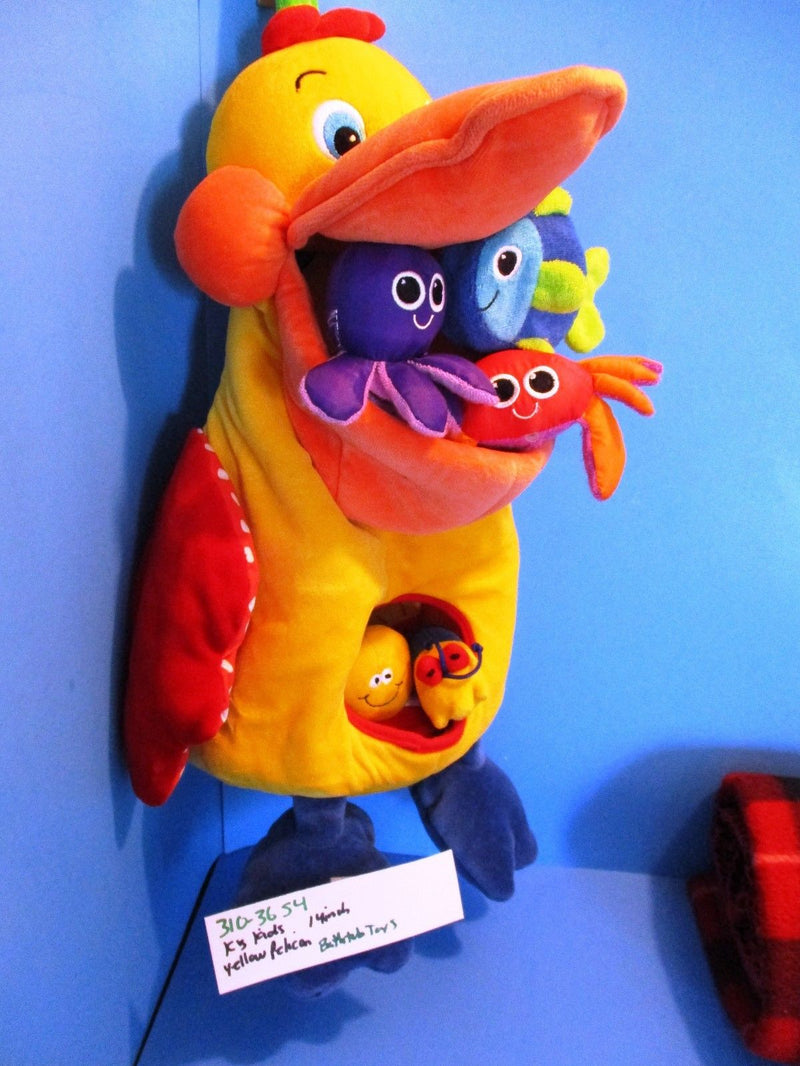 K's Kids Yellow Pelican and Bathtub Toys Plush