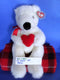Ty Classic Romeo the White Bear with Red Heart 1997 Beanbag Plush