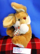Soft Things Brown and White Bunny Rabbit Carrots Bow and Feet Plush
