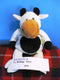 Ty Pluffies Grazer Black and White Holstein Cow 2002 Beanbag Plush