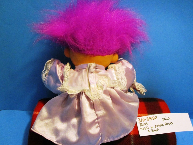 Russ Troll With Purple Hair and Dress Plush