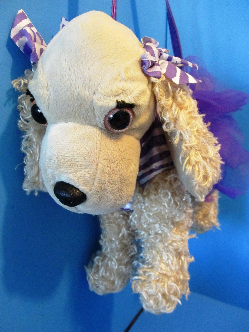 Justice Spaniel Puppy in Purple Zebra Striped Dress 2013 Purse Bag