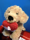 Douglas Golden Retriever Dog with Red Heart Beanbag Plush