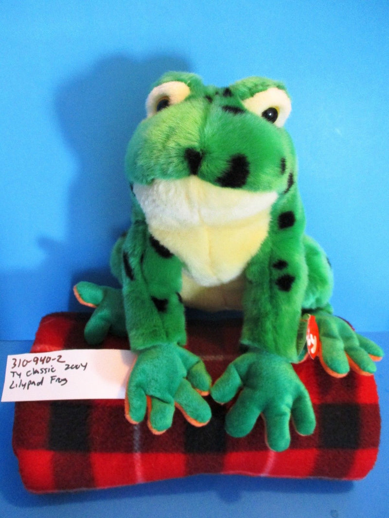 Ty Classic Lilypad the Green Frog 2004 Beanbag Plush