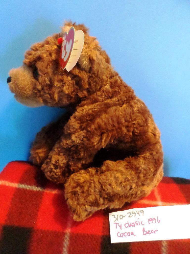 Ty Classic Cocoa Brown Bear 1996 Beanbag Plush