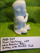 Royal Copenhagen White Porcelain Infant Baby Sitting with Blanket Figurine