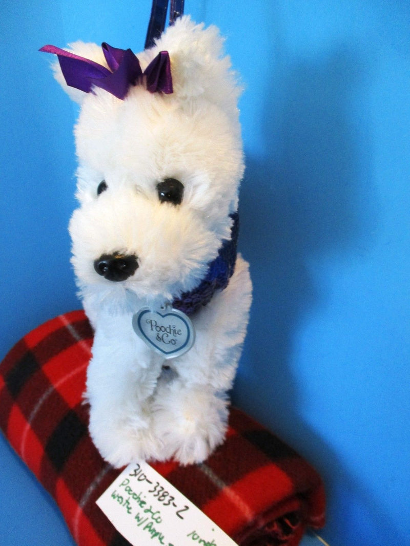 Poochie and Co. Westie Purple Sequins Plush Bag Purse
