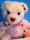Ty Classic Blushing Pink Teddy Bear with Hearts 2003 Beanbag Plush