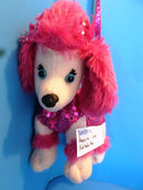 Poochie and Co. Poodle Pink Sequins Plush Bag Purse