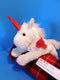 ATICO White and Red Unicorn Beanbag Plush