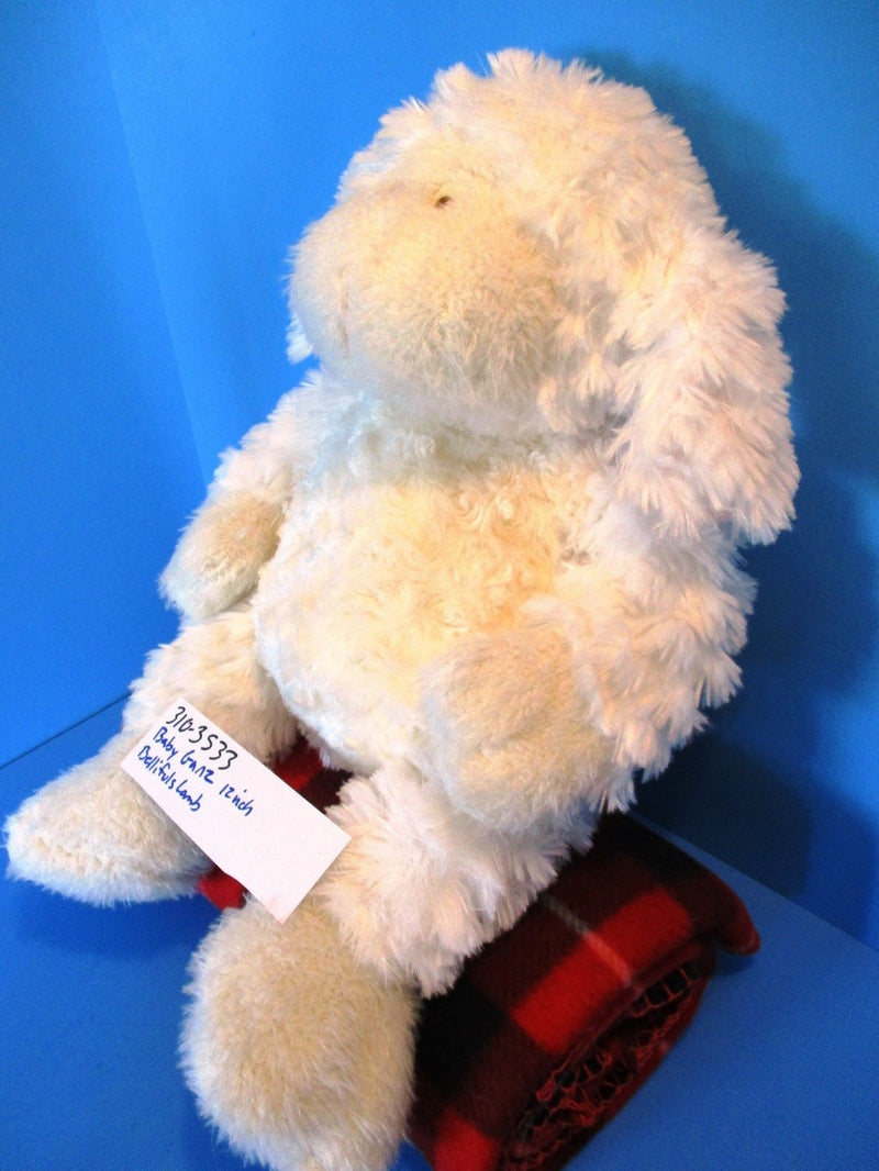 Baby Ganz Bellifuls White Beige Lamb Rattle Beanbag Plush