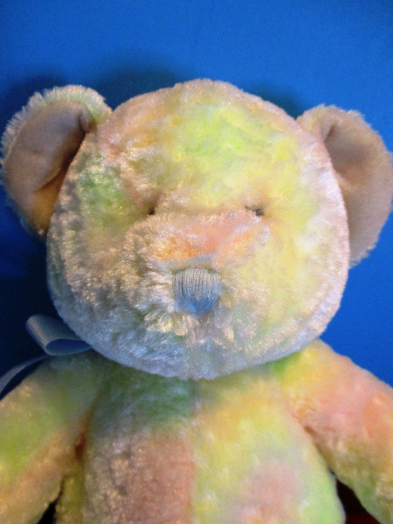 Russ Boo Bears Pastel Rainbow Teddy Bear Rattle Plush