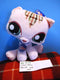 Hasbro Littlest Pet Shop Pink and Plaid Cat 2007 Plush (Sealed Code)
