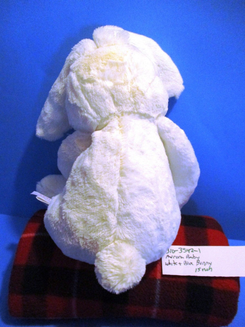 Aurora Baby Bunny Rabbit White and Blue Plush