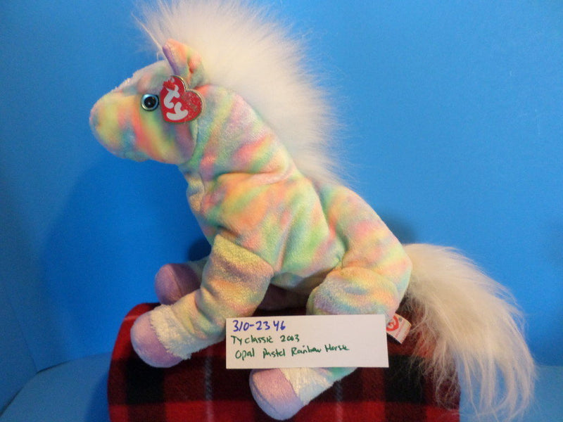 Ty Classic Opal the Pastel Rainbow Horse 2003 Beanbag Plush