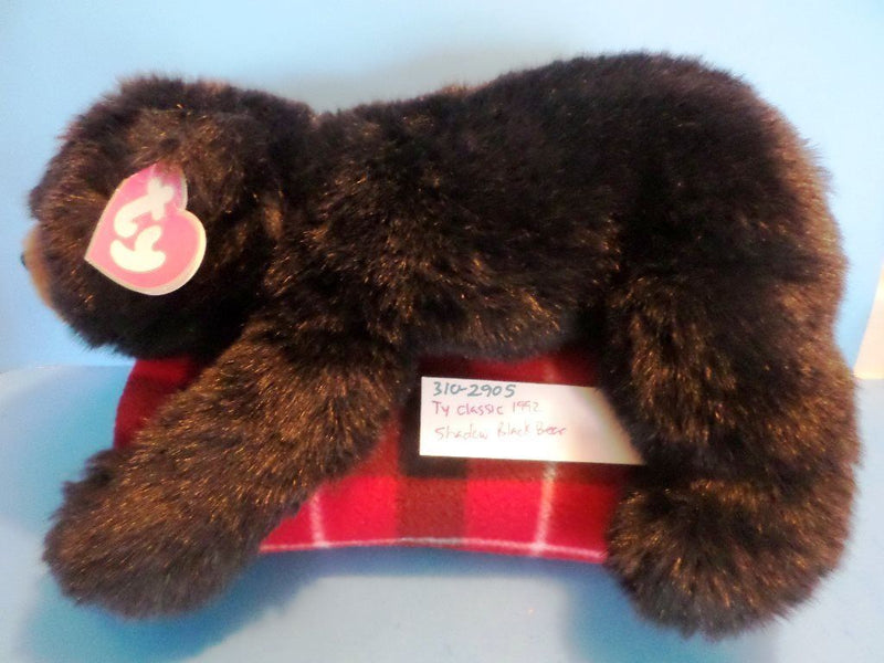 Ty Classic Shadow Black Bear 1992 Beanbag Plush