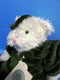 Boyd's Bears Cleo P. Pussytoes the White Cat in Green Romper 1997 Plush