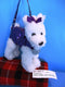 Poochie and Co. Westie Purple Sequins Plush Bag Purse