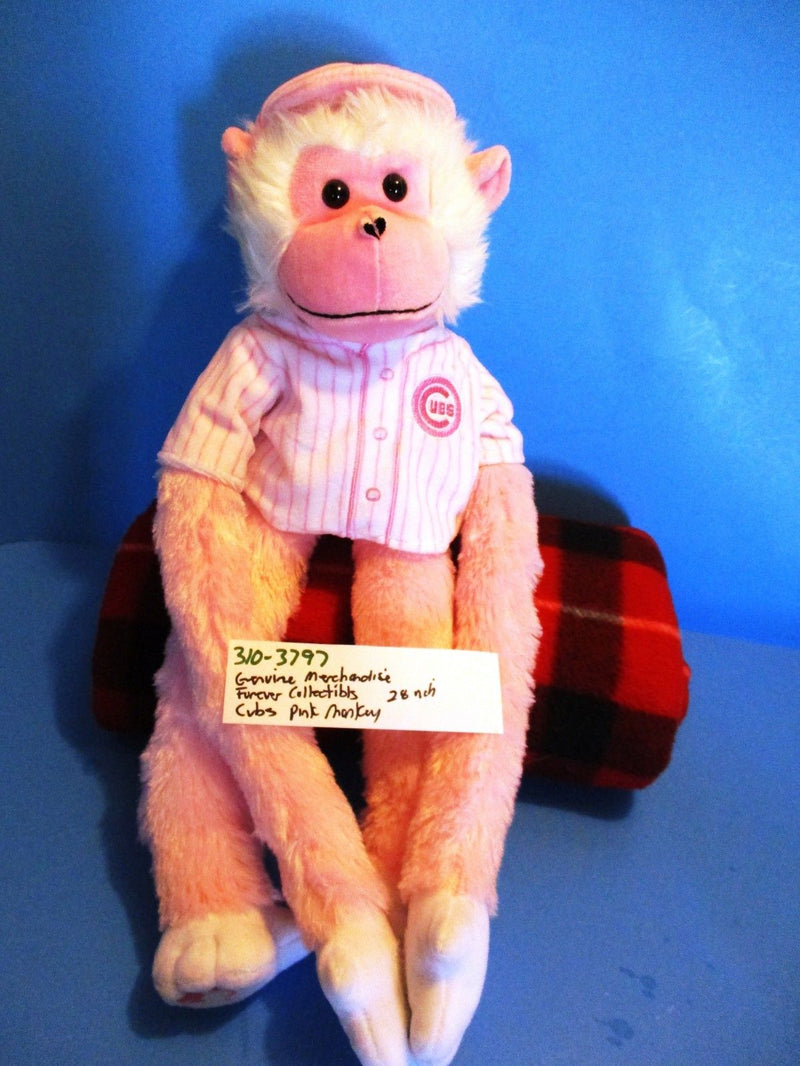 MLB Genuine Merchandise Forever Chicago Cubs Pink Hugging Monkey Plush