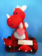 Animal Adventure Red and White Dragon With Pink Heart 2012 Plush