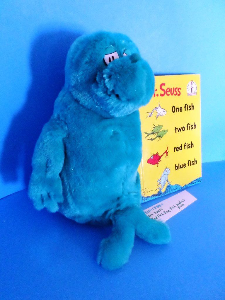 Kohl's Cares Dr. Seuss One Fish Two Fish Blue Big Fish Plush and Book