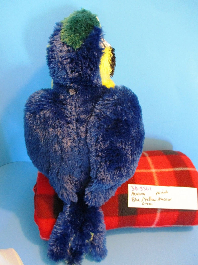 Aurora Blue and Gold Macaw Parrot Beanbag Plush
