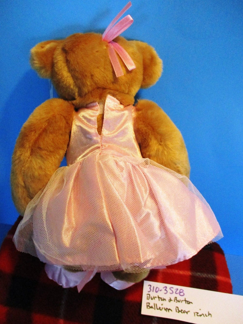 Burton and Burton Ballerina Brown Teddy Bear in Pink Tutu Plush