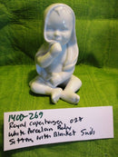 Royal Copenhagen White Porcelain Infant Baby Sitting with Blanket Figurine