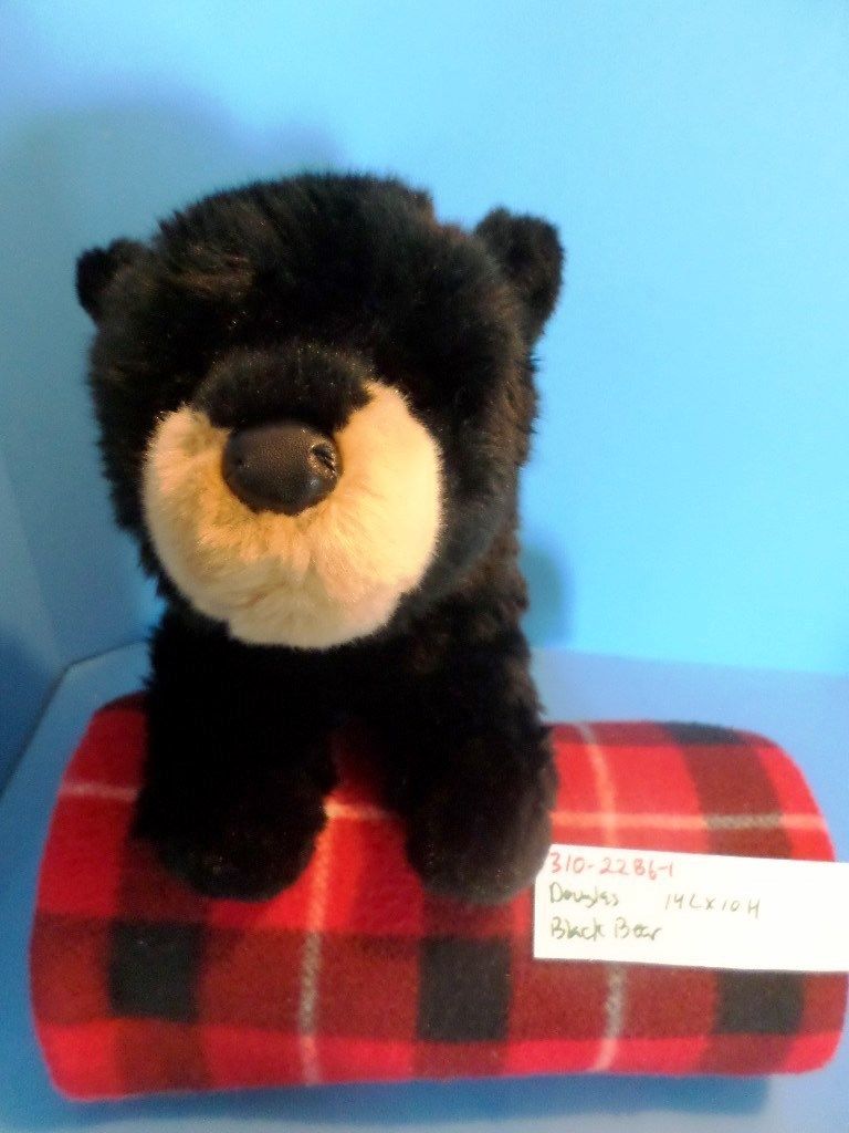 Douglas Boulder Black Bear Beanbag Plush