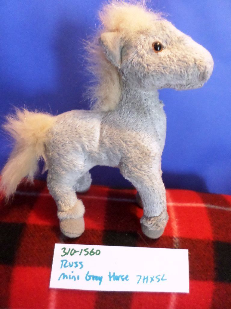 Russ Mini Grey Horse Plush