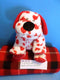 Ty Pluffies Harts the White Dog With Red Hearts 2006 Beanbag Plush