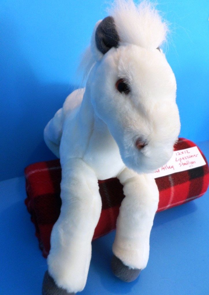 Animal Alley Lipizzaner White Horse Stallion 2000 Beanbag Plush